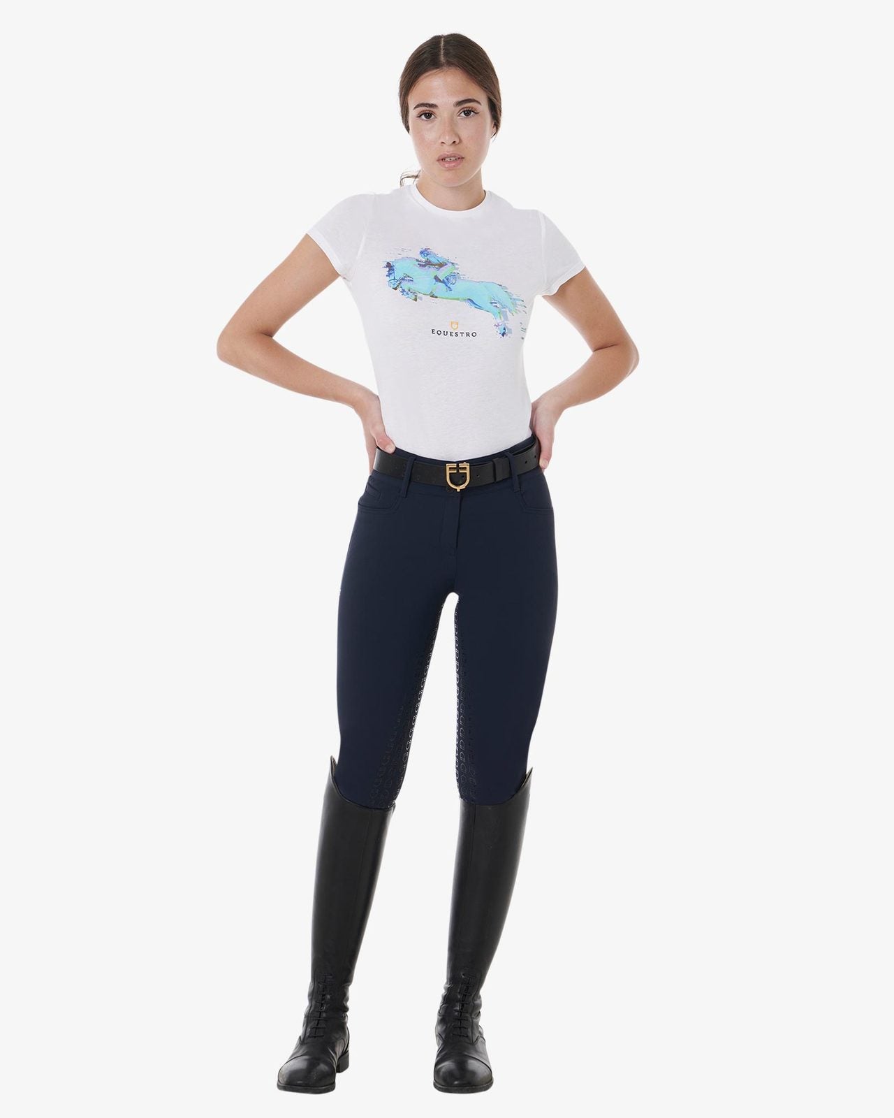 Equestro Frauen Vollgirp Reithose High Waist