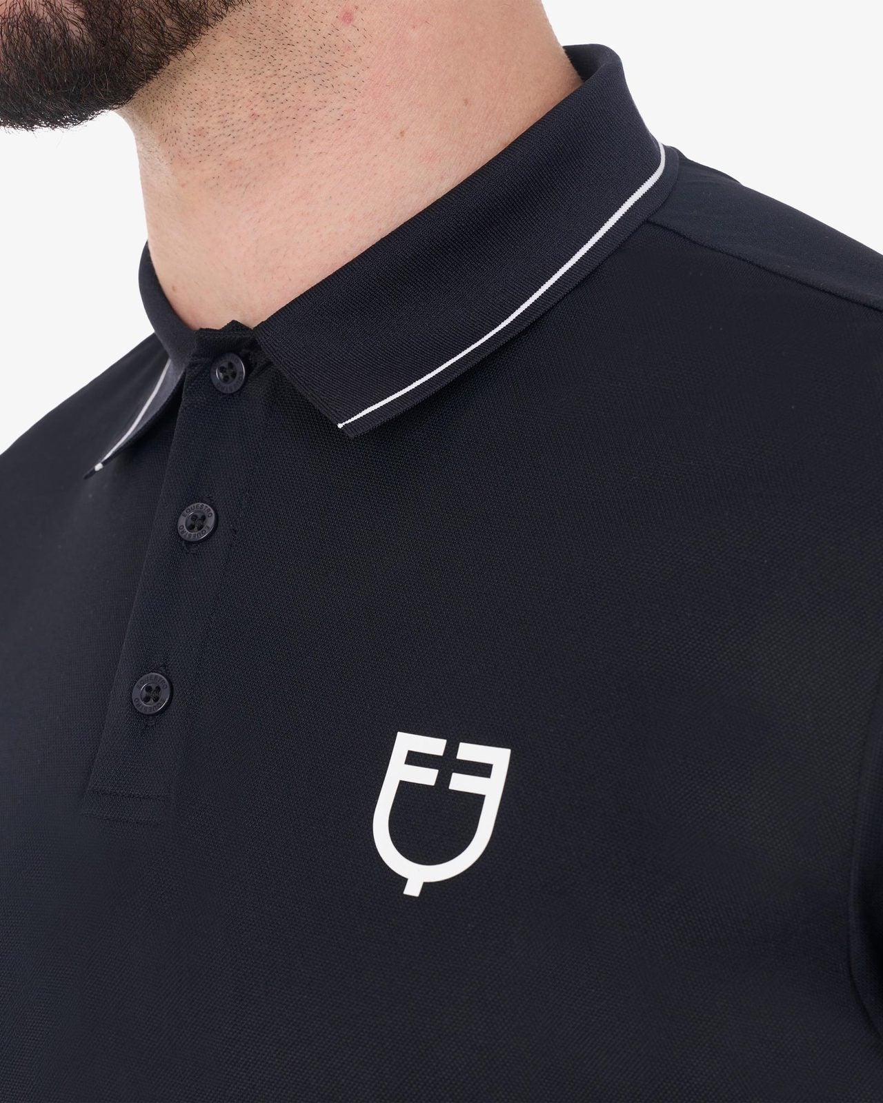 Equestro technisches Trainingspolo Shirt kurzarm für Männer