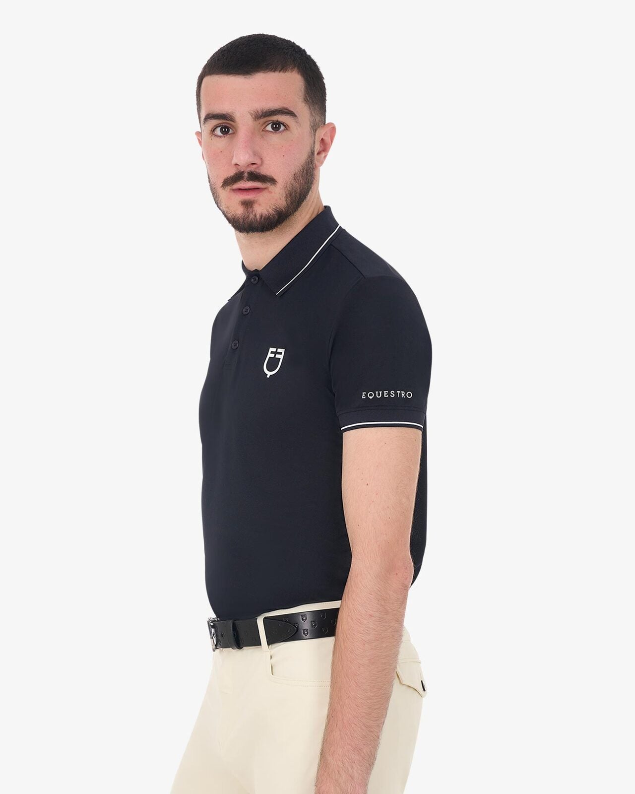 Equestro technisches Trainingspolo Shirt kurzarm für Männer