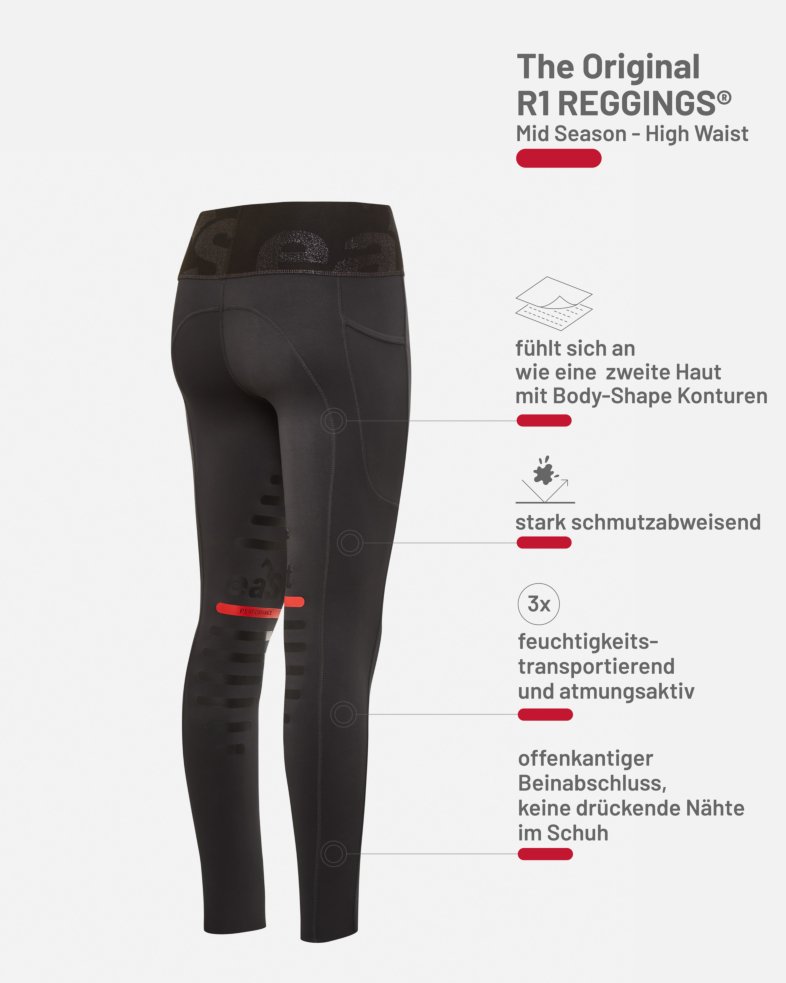 ea.ST  Reggins R1 Damen Hybrid Reitleggins Highwaist Sparkle Mid Season