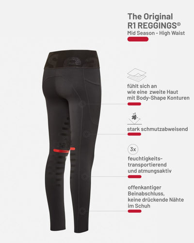 ea.ST  Reggins R1 Damen Hybrid Reitleggins Highwaist Sparkle Mid Season