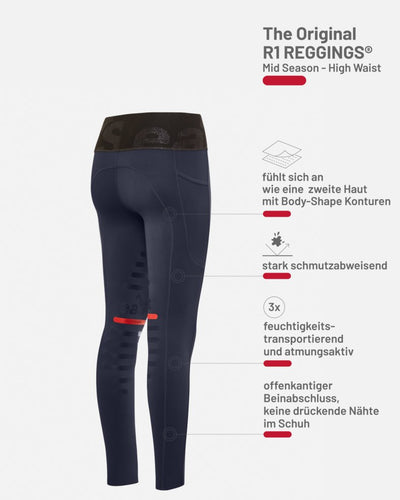 ea.ST  Reggins R1 Damen Hybrid Reitleggins Highwaist Sparkle Mid Season