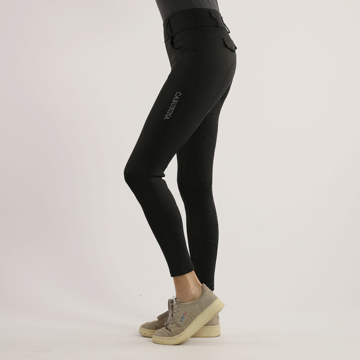 Carubina Damen Vollbesatzreitleggins mit Glitzer Catriny