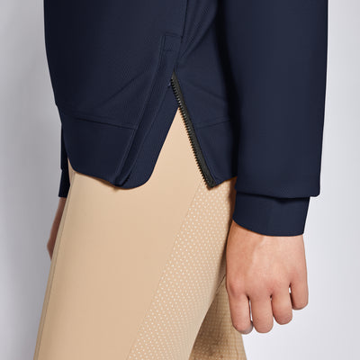 Cavalleria Toscana Damen Rundhalssweatshirt "Diagonal Weave"