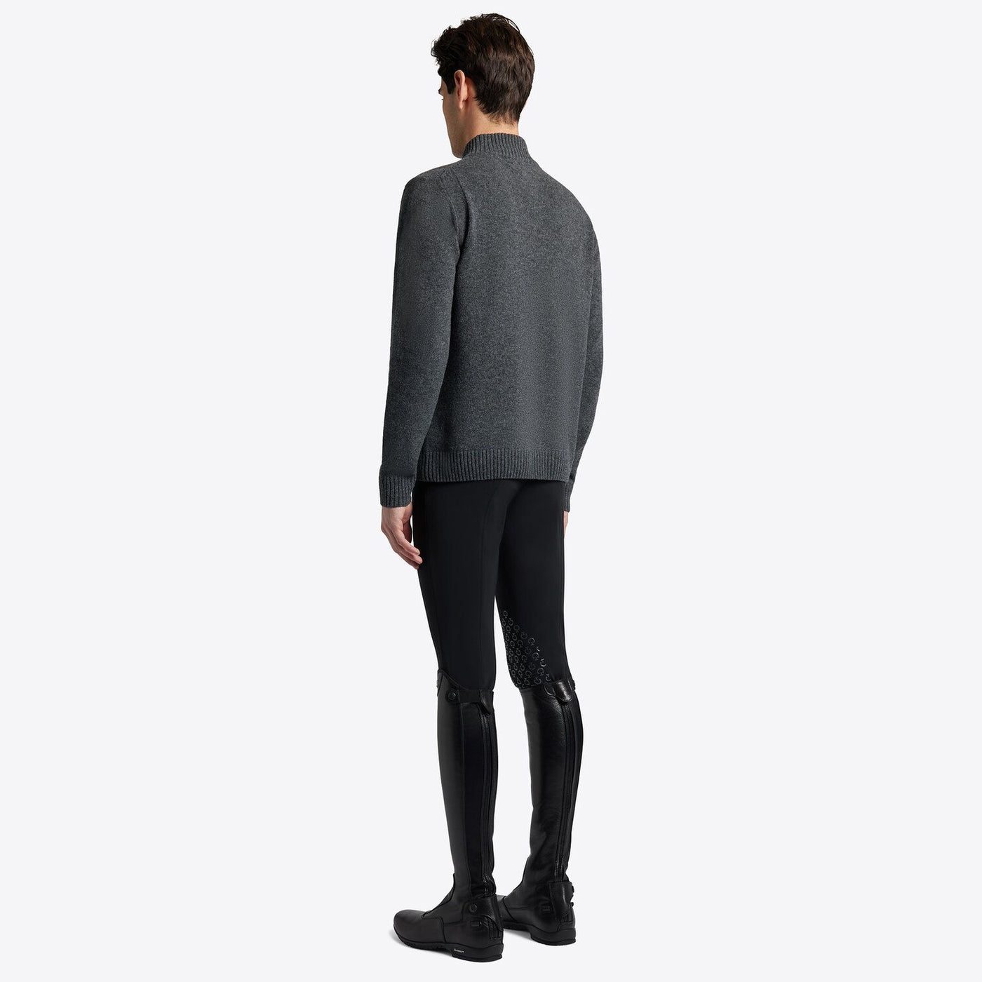 Cavalleria Toscana Männer Rollkragen Wollpullover mit Zip HW24/25