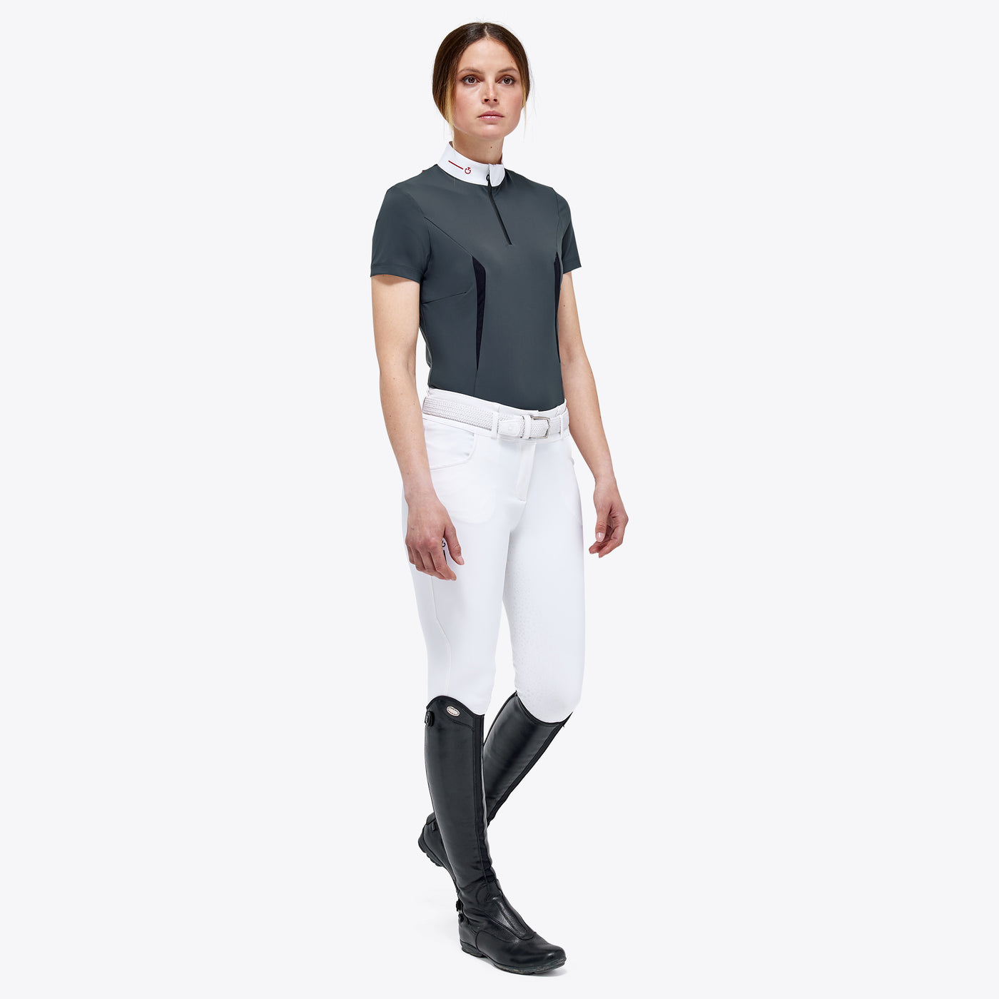 Cavalleria Toscana Revo Turniershirt mit Reißverschluss für Damen