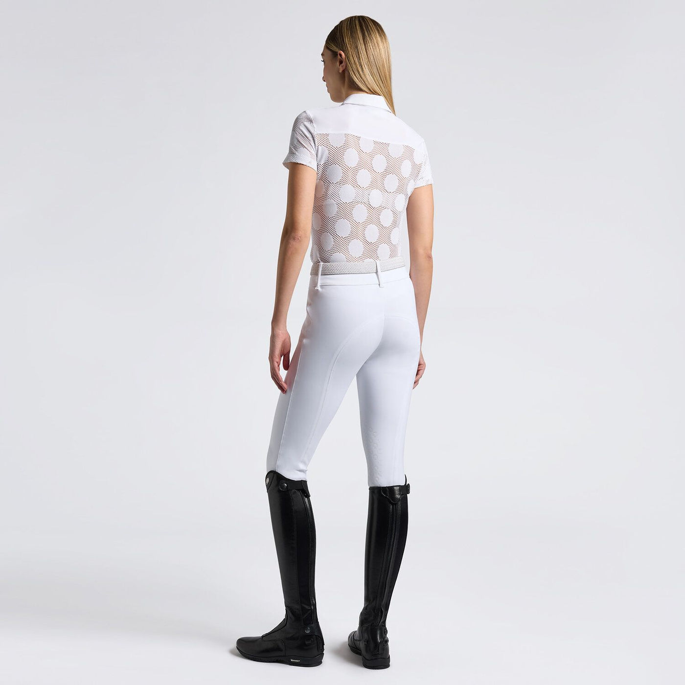 Cavalleria Toscana Poloshirt in Häkeloptik für Damen SS25