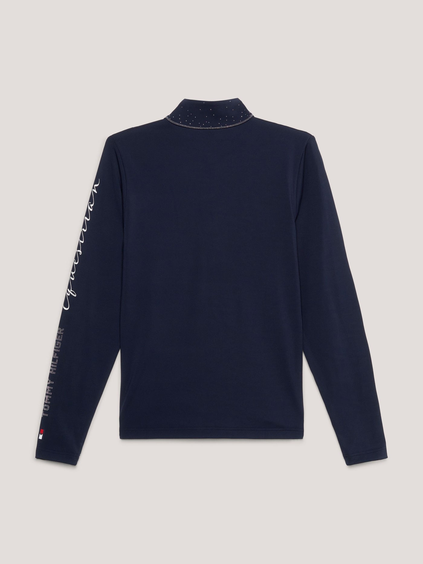 Tommy Hilfiger Damen Thermo Shirt mit Reißverschluss und Glitzer