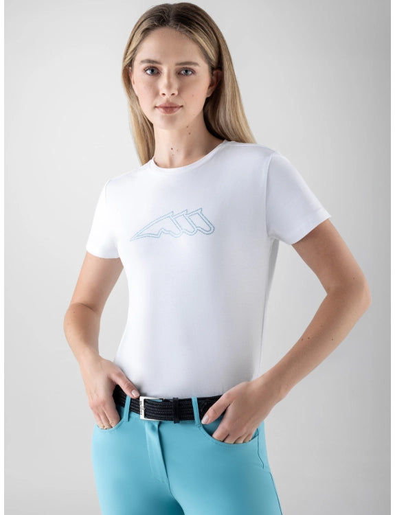 Equiline T-Shirt mit rundhals Ausschnitt für Damen GOSBIG SS25