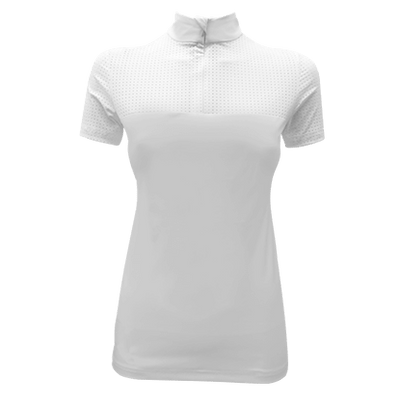 Samantha Mesh White Tournament Show Shirt