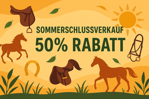 sommerschlussverkauf mit 50% rabatt